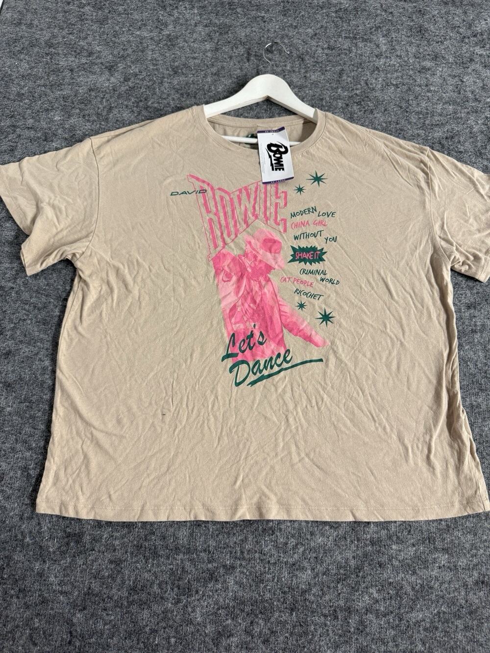 David Bowie Let's Dance Shirt Womens 2XL XXL T Shirt Tee Band Music N323